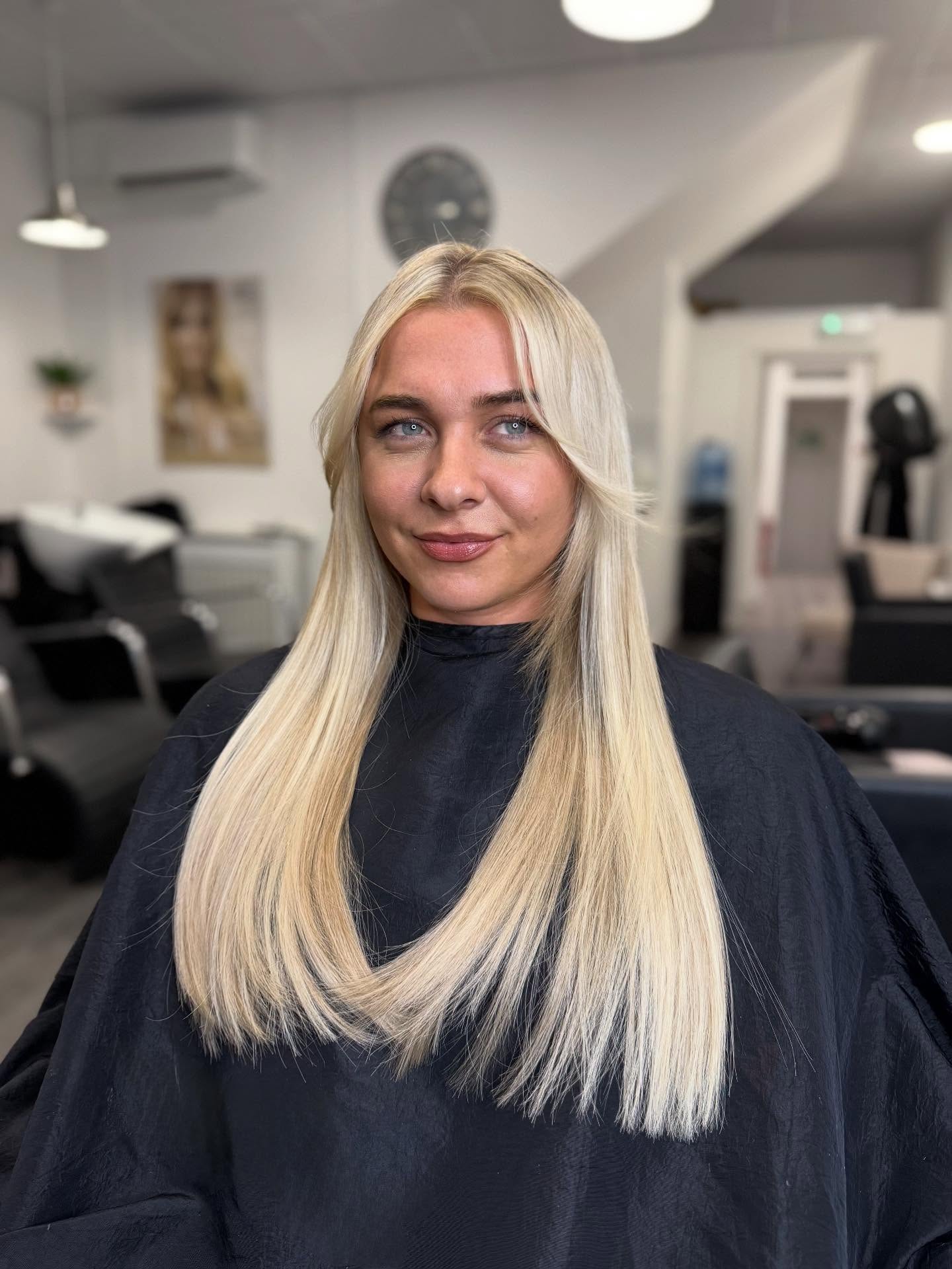 Glamorous Long Straight Cut with Subtle Face-Frame Layers