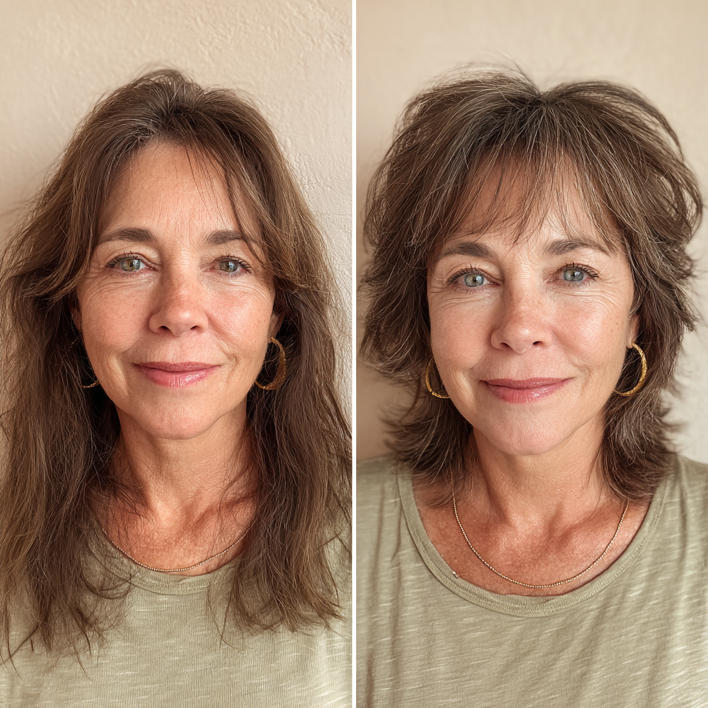 Layered Soft Shag with Wispy Bangs