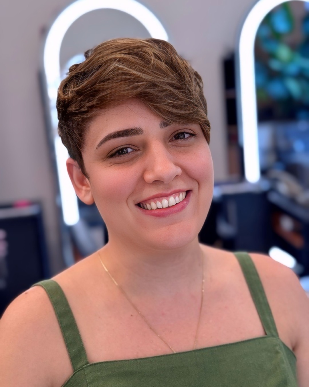 Modern Layered Pixie with Soft Textured Finish
