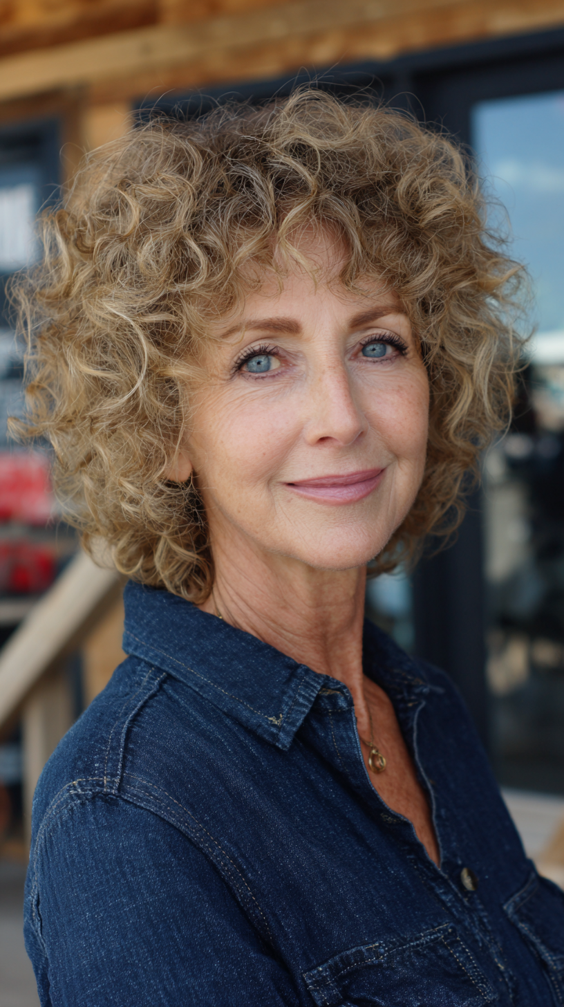Playful Curly Shag with Effortless Movement