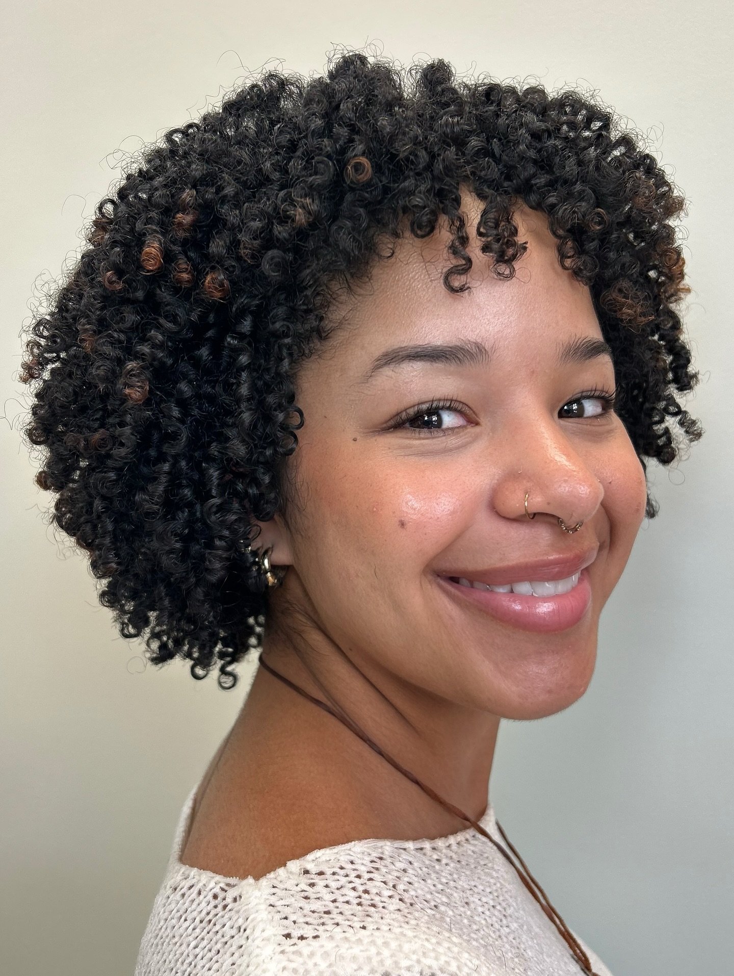 Playful Curly Short Cut with Defined Ringlets
