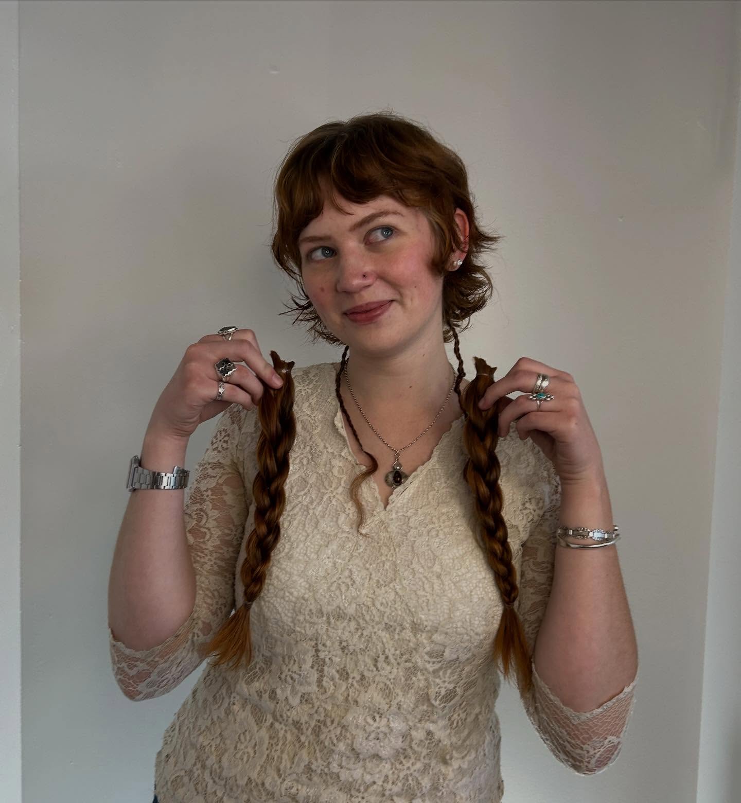 Playful Textured Shag with Braided Accents