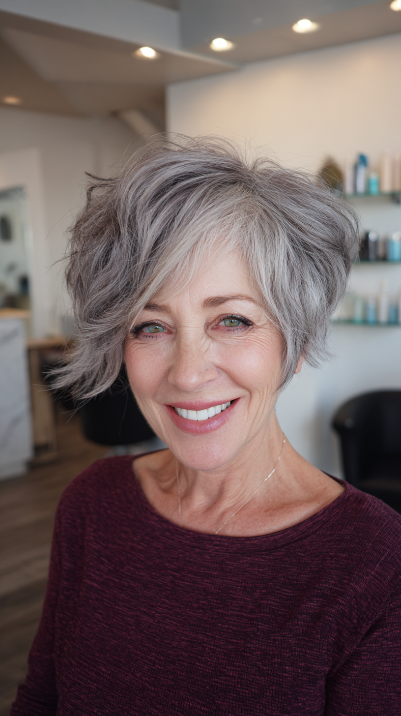 Playful Textured Shaggy Pixie Bob with Effortless Volume