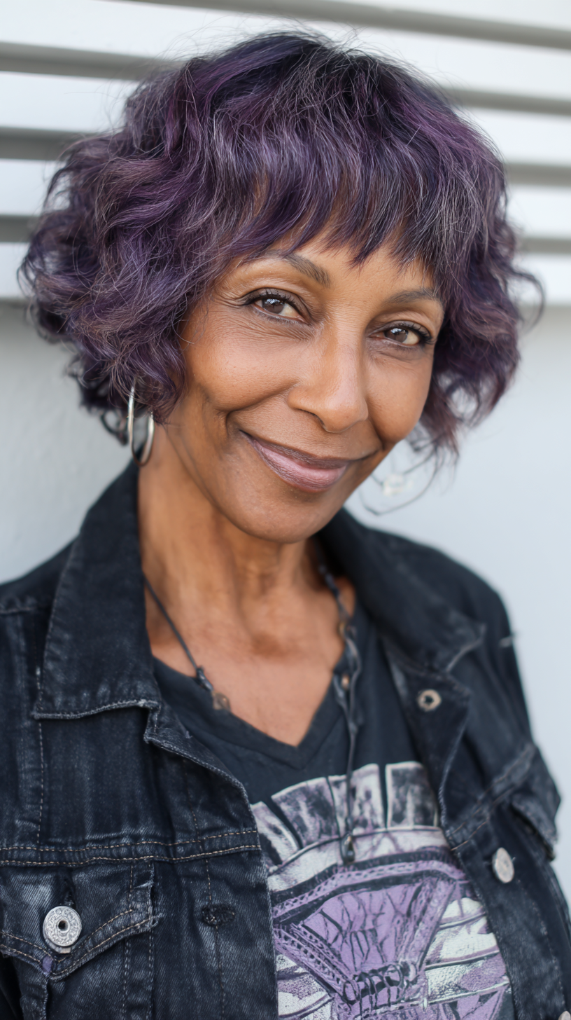 Playful Textured Wavy Shag for Women Over 60