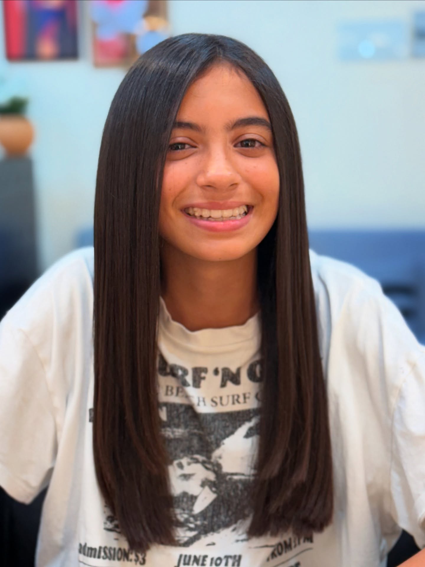 Sleek Long Straight Cut with Subtle Layers