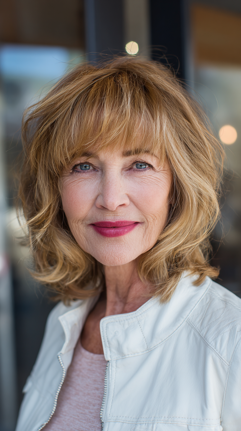 Soft Layered Shag with Feathered Bangs