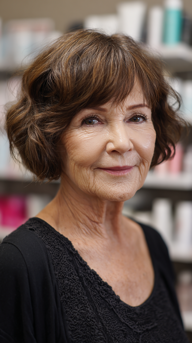 Soft Textured Shaggy Bob with Gentle Waves