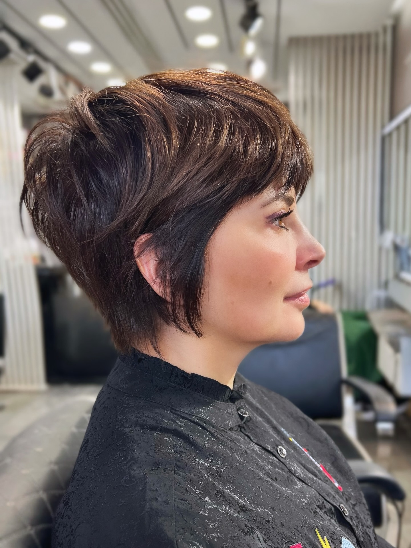 Stylish Long Pixie Cut with Subtle Volume