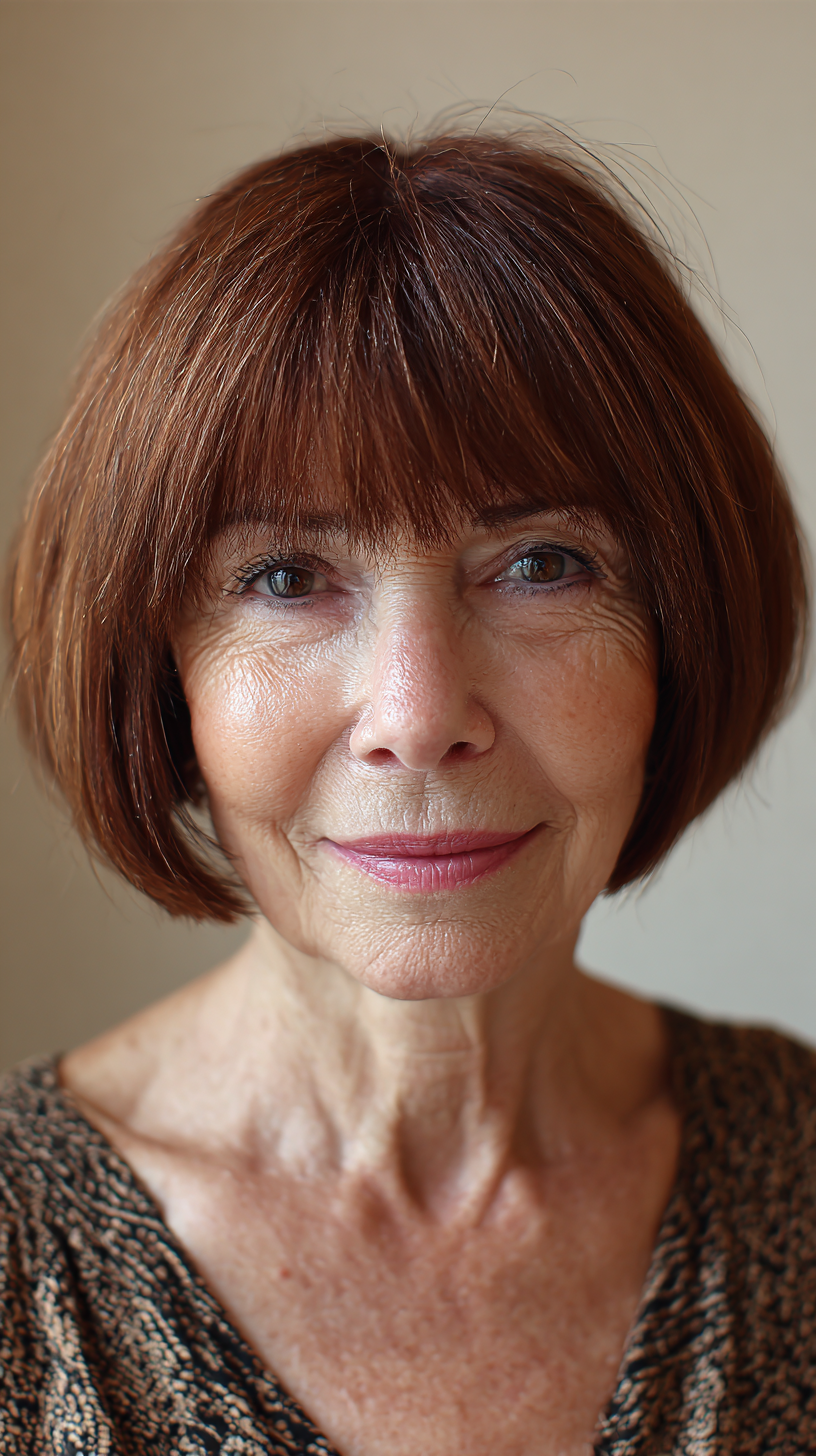 Stylish Textured Bob with Bangs