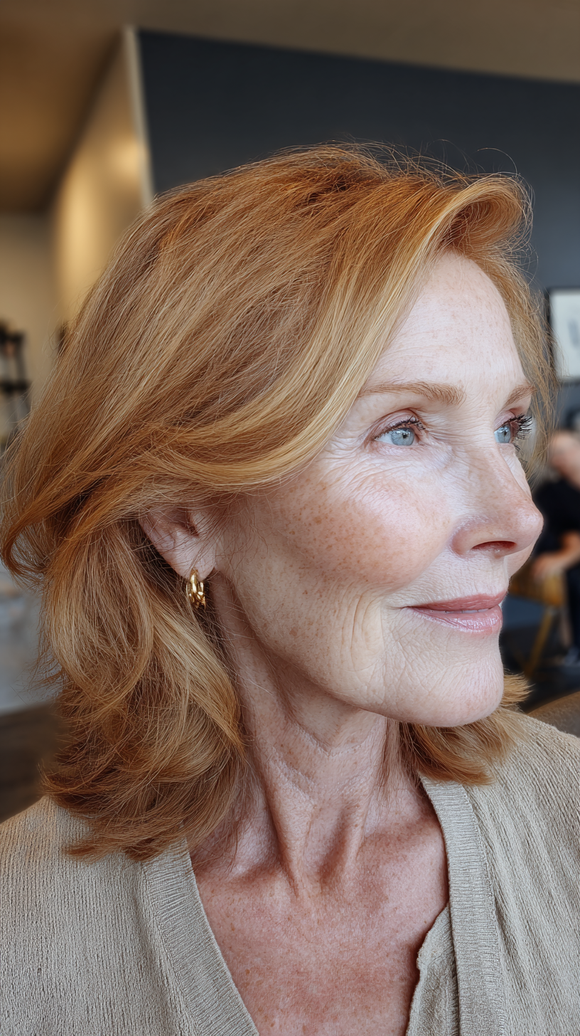 Textured Auburn Shag with Subtle Layers