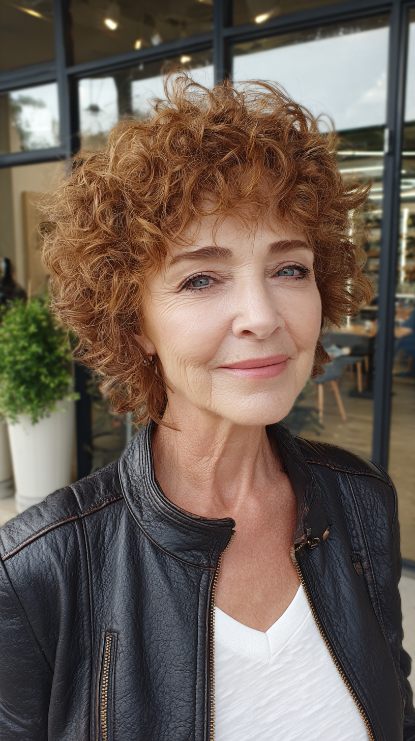 Textured Curly Shag with Defined Shape