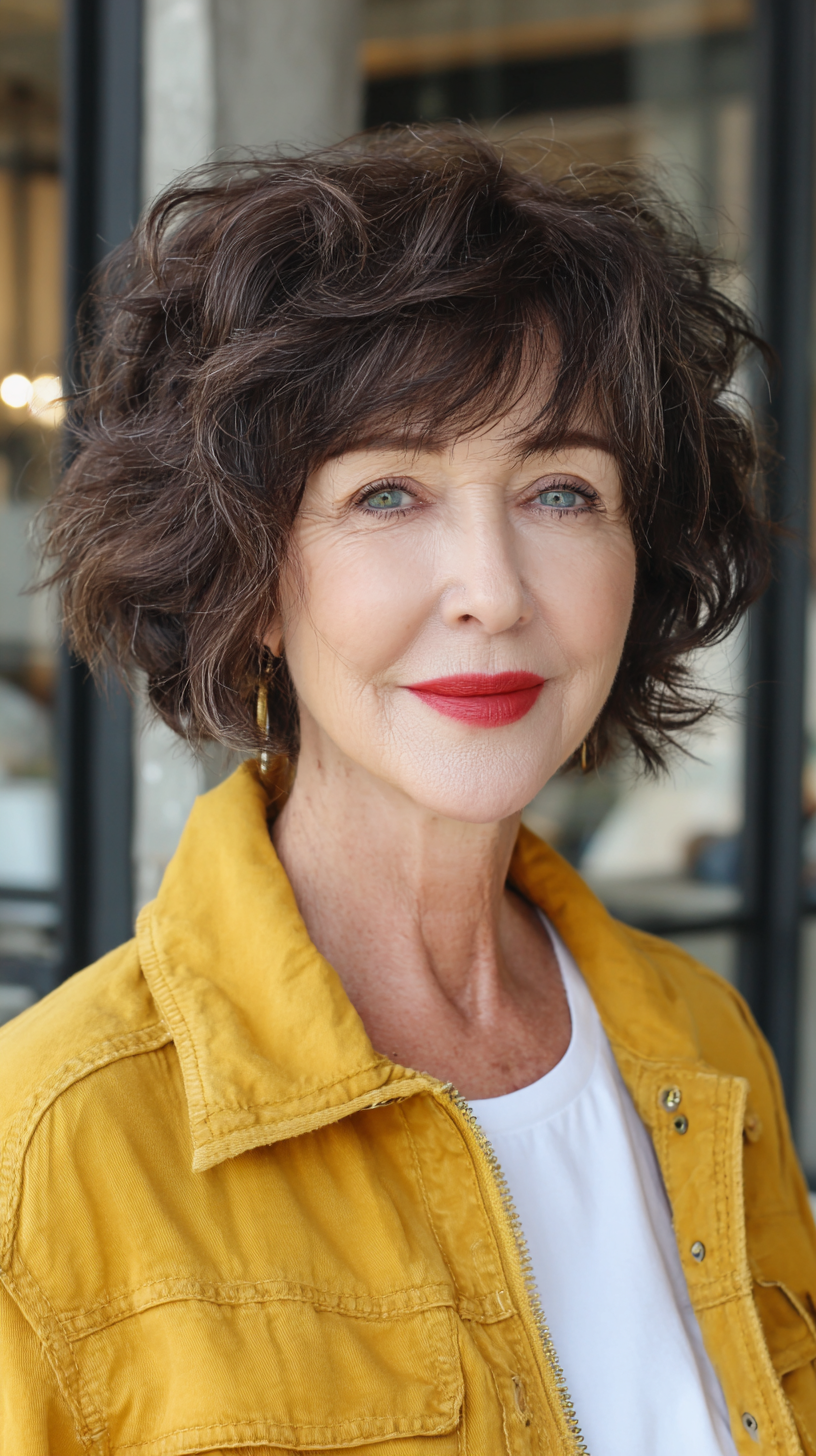 Textured Curly Shag with Face-Framing Layers