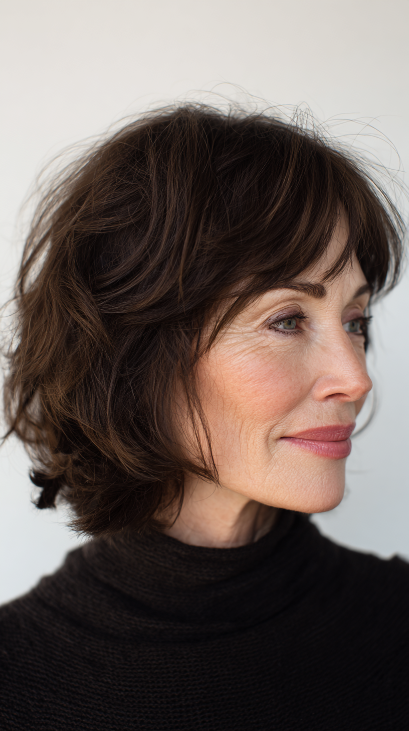 Textured Shaggy Bob with Soft Layers