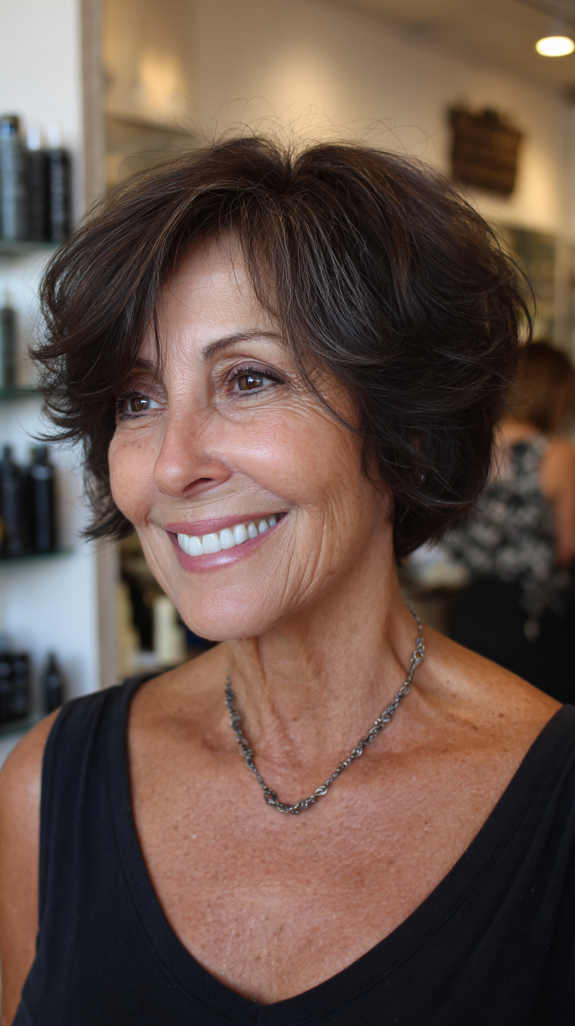 Textured Shaggy Bob with Soft Volume
