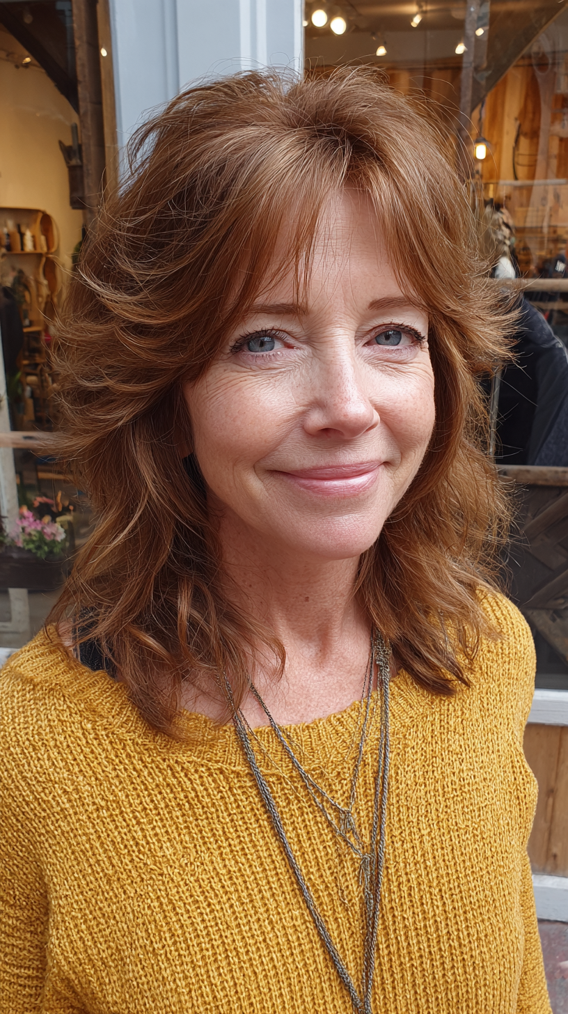 Textured Shaggy Mullet with Wispy Layers