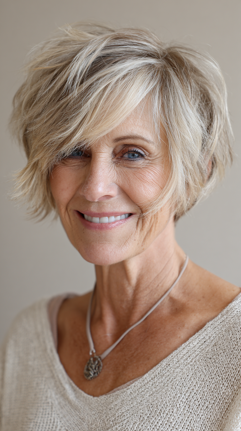 Textured Shaggy Pixie Bob with Effortless Layers