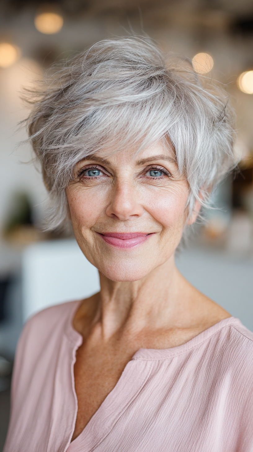 Textured Shaggy Pixie Bob with Effortless Volume