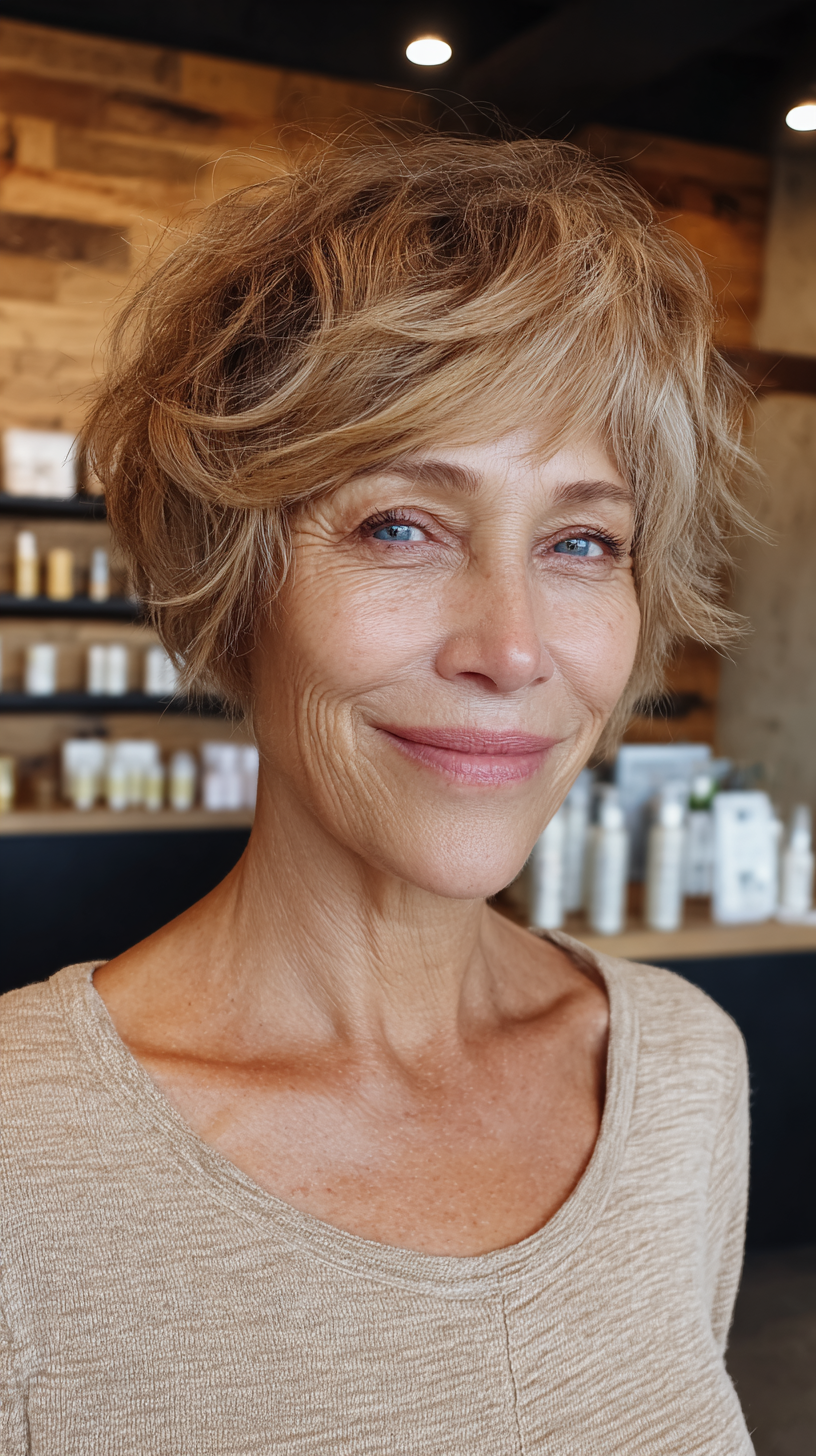 Textured Shaggy Pixie Bob with Lively Lift