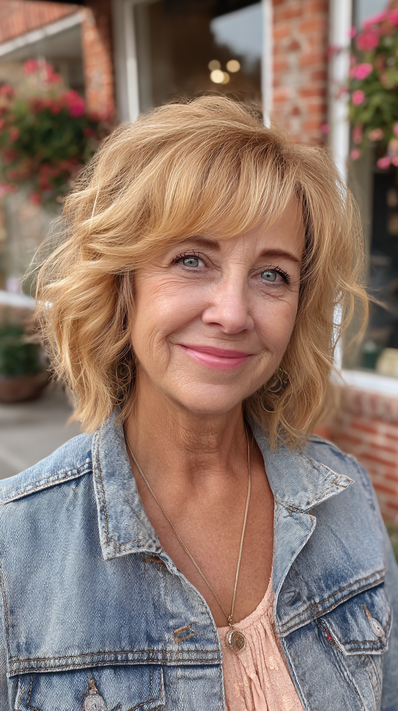 Textured Wavy Cut for Women Over 60