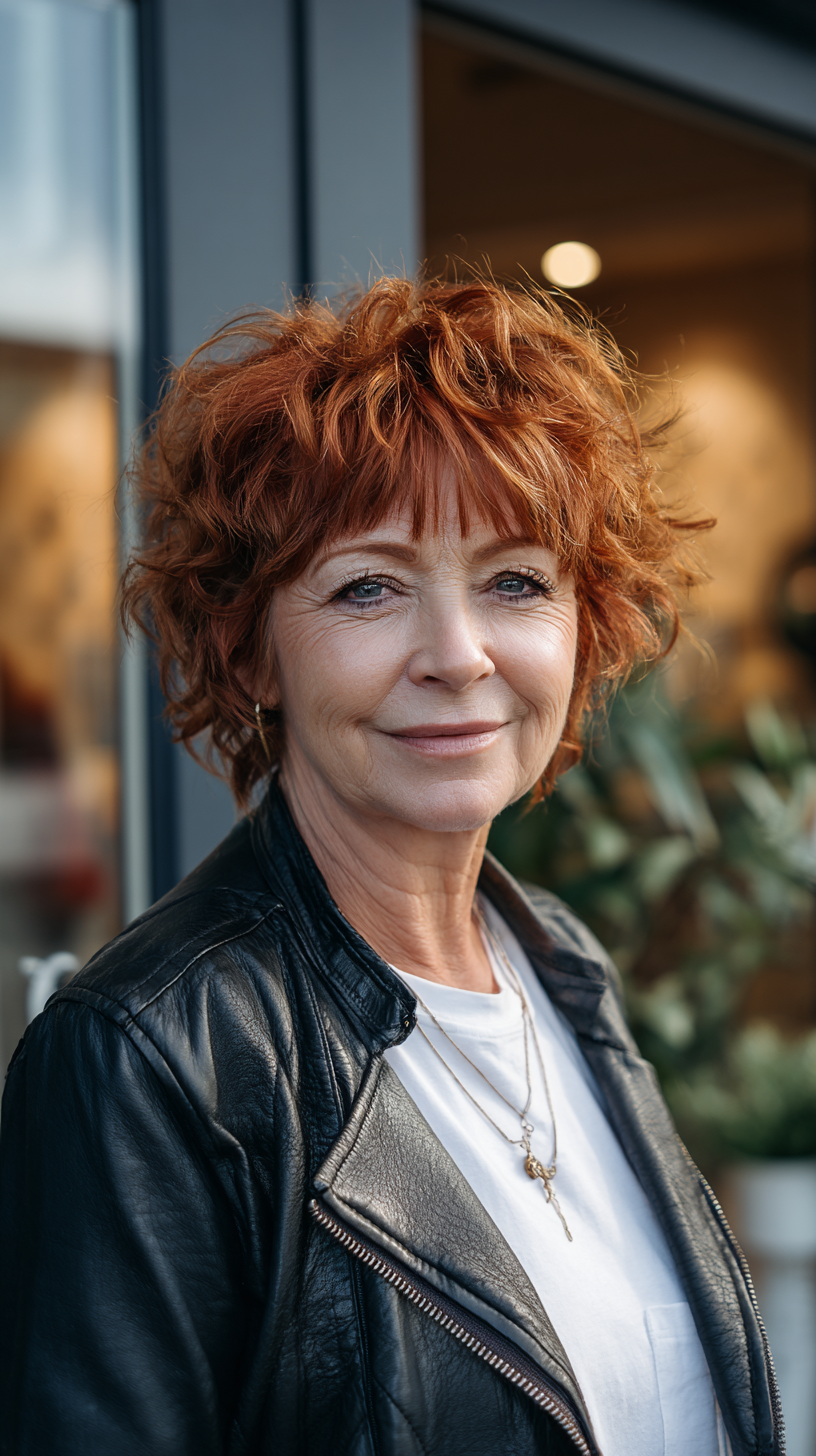 Vibrant Curly Wavy Shag with Face-Framing Layers