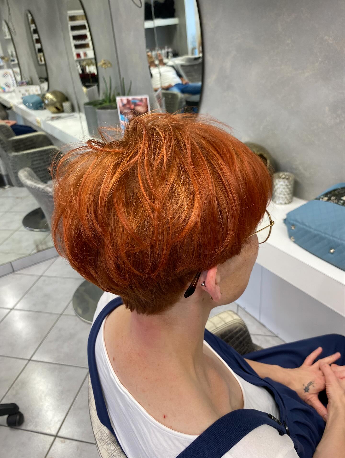 Vibrant Layered Pixie with Textured Finish