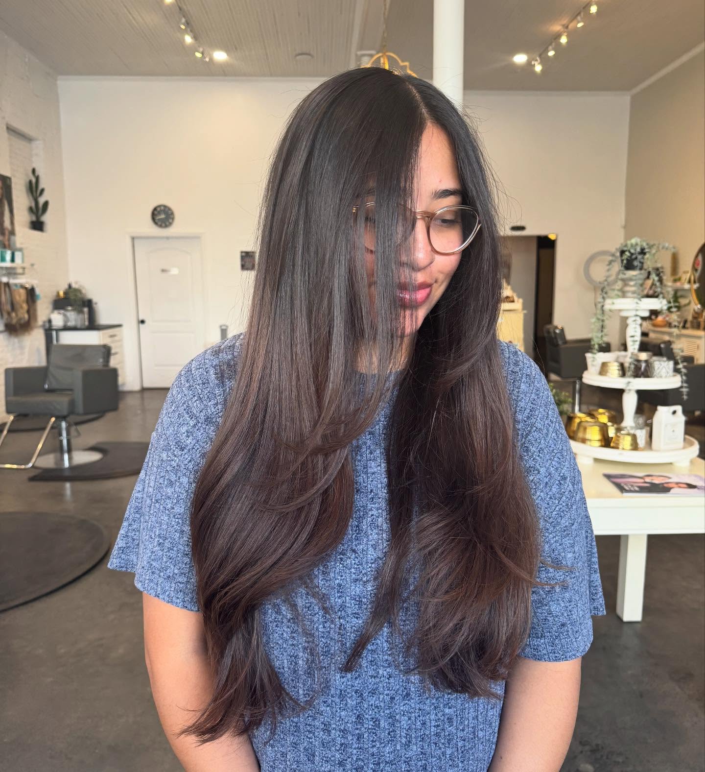 Radiant Long Layered Haircut with Soft Face Framing