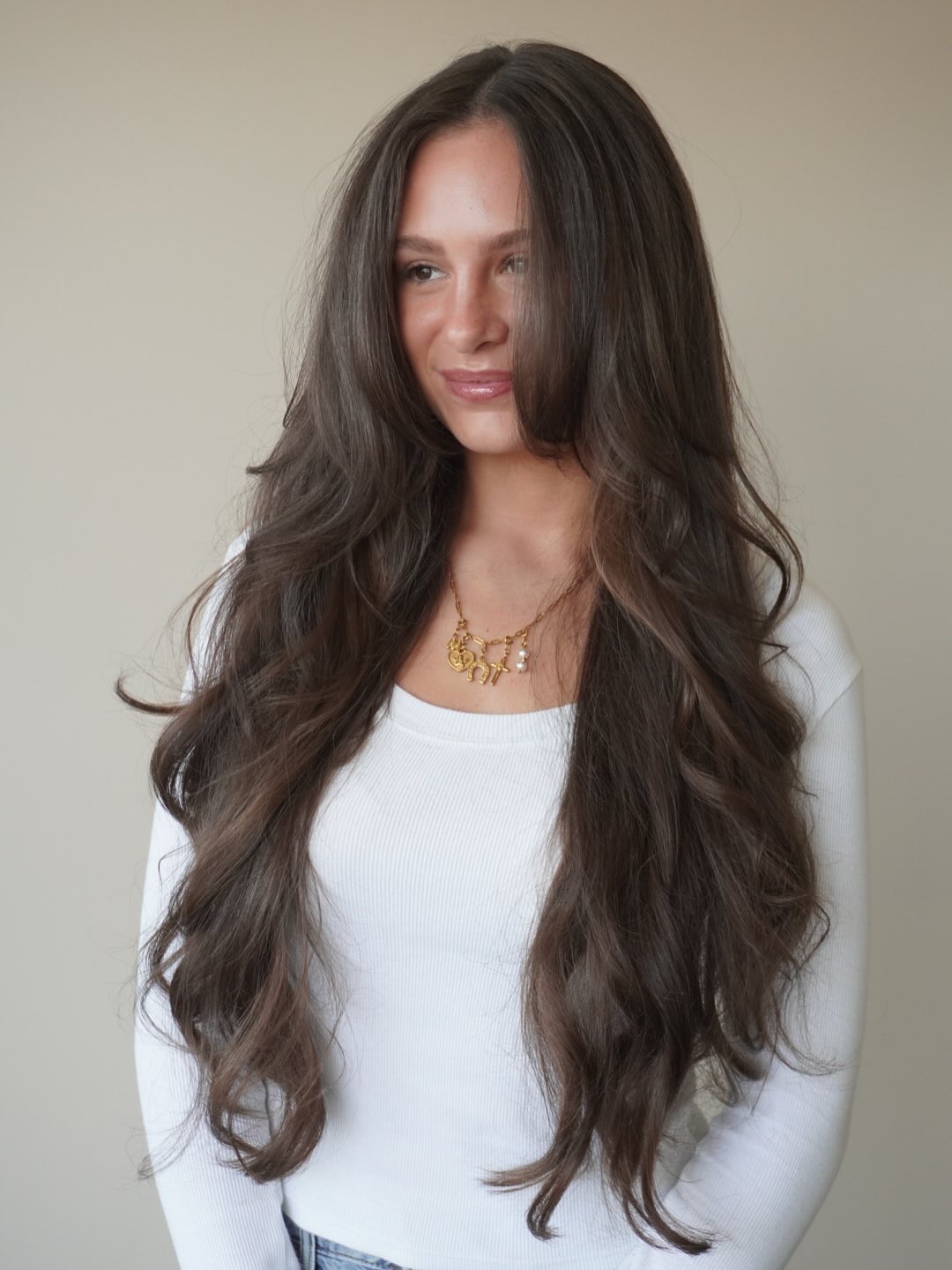 Charming Long Layers with Face Framing Movement