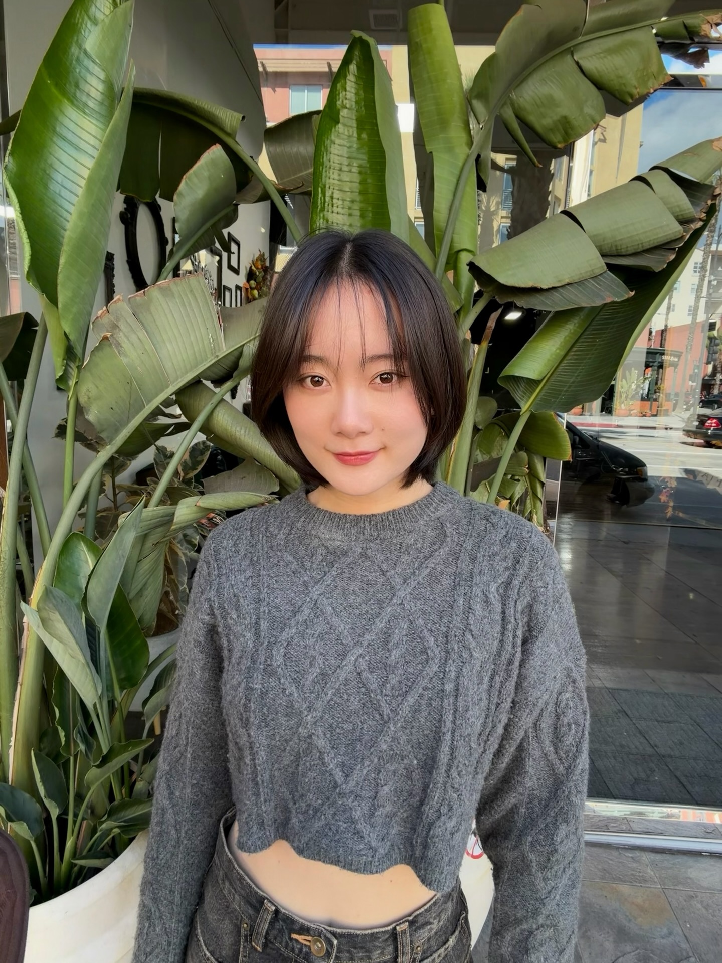 Chic Textured Bob with Soft Bangs