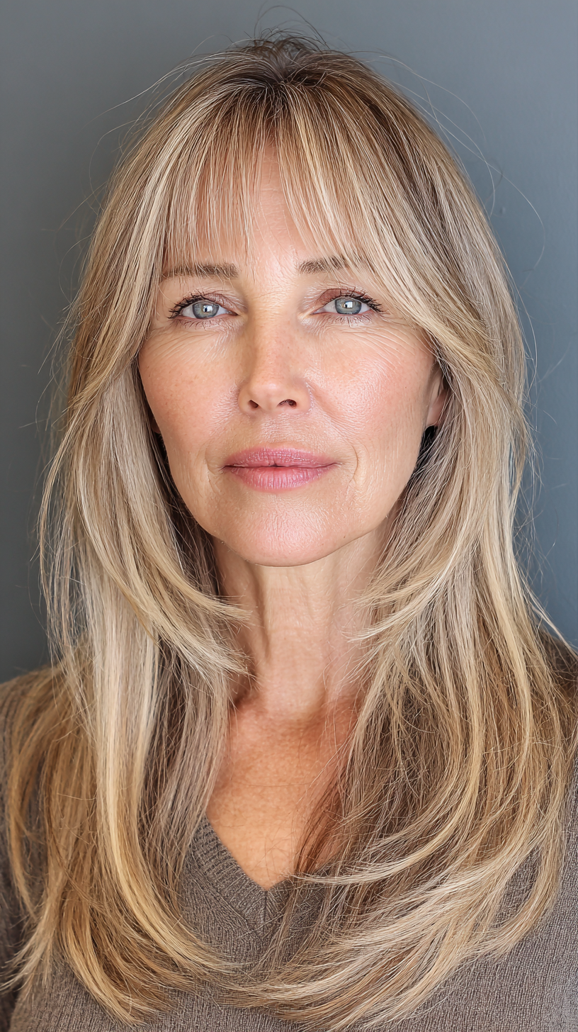 Long Shag with Soft Layered Bangs