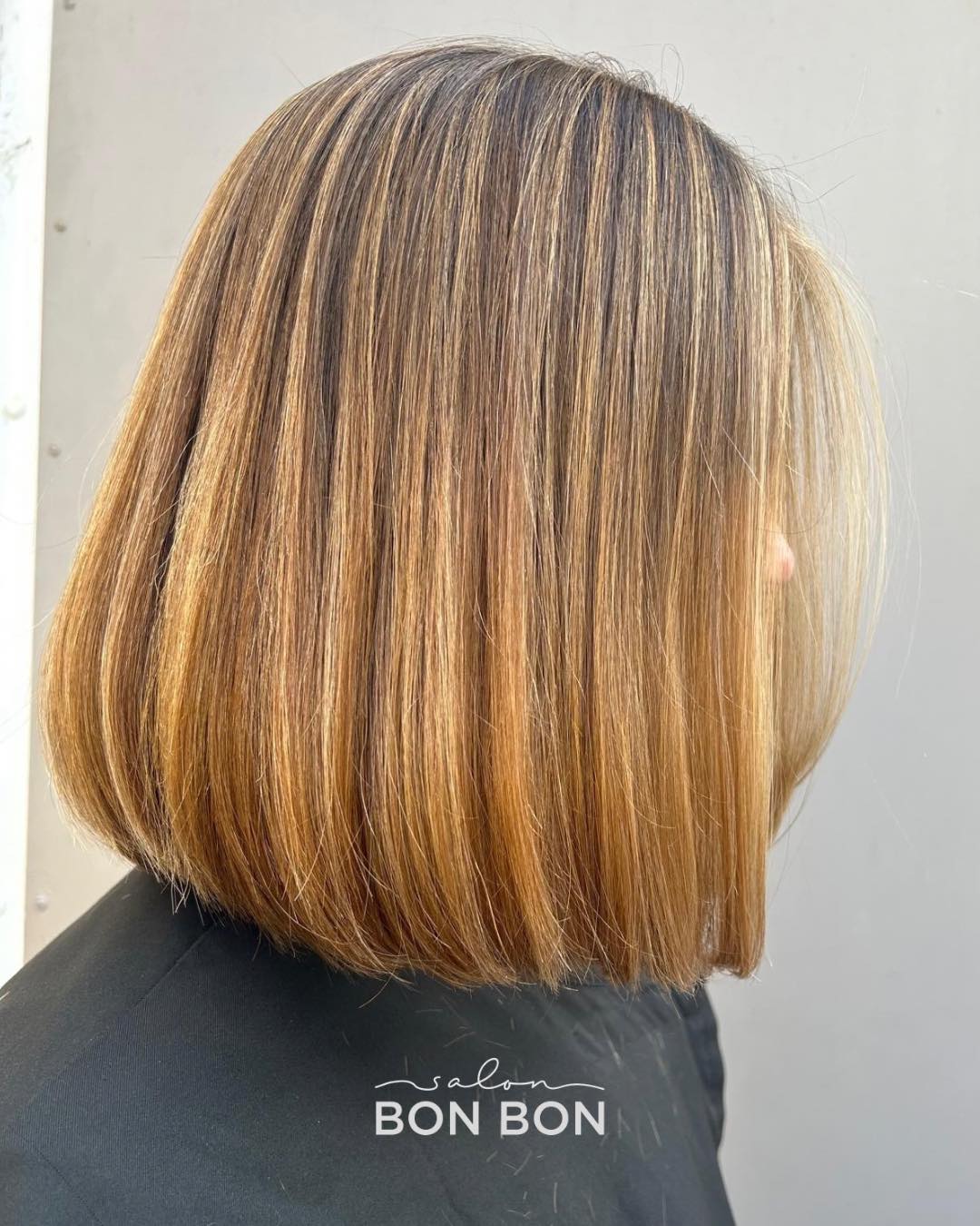 Lovely Light Brown Blunt Bob with Subtle Highlights