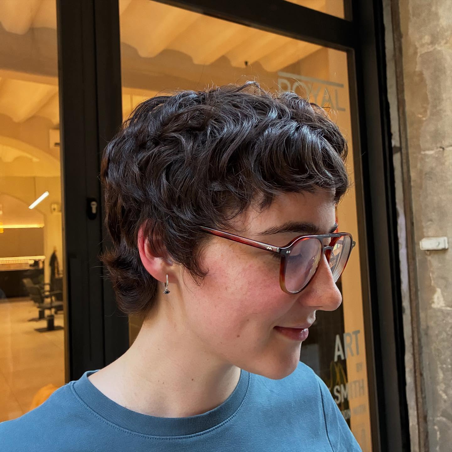 Playful Curly Pixie Cut with Defined Texture