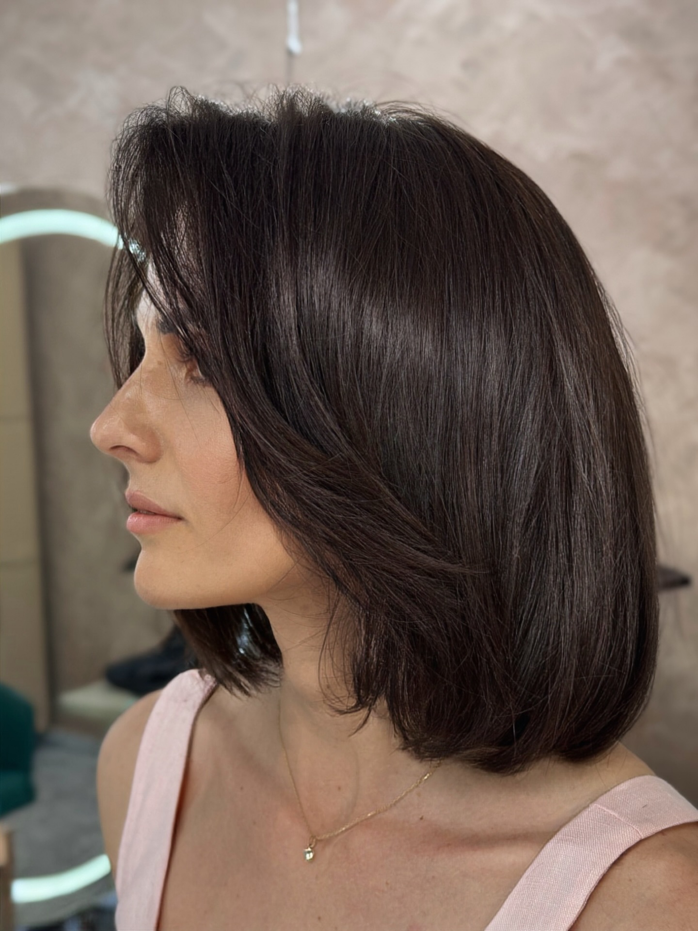 Stylish A-Line Bob with Subtle Volume