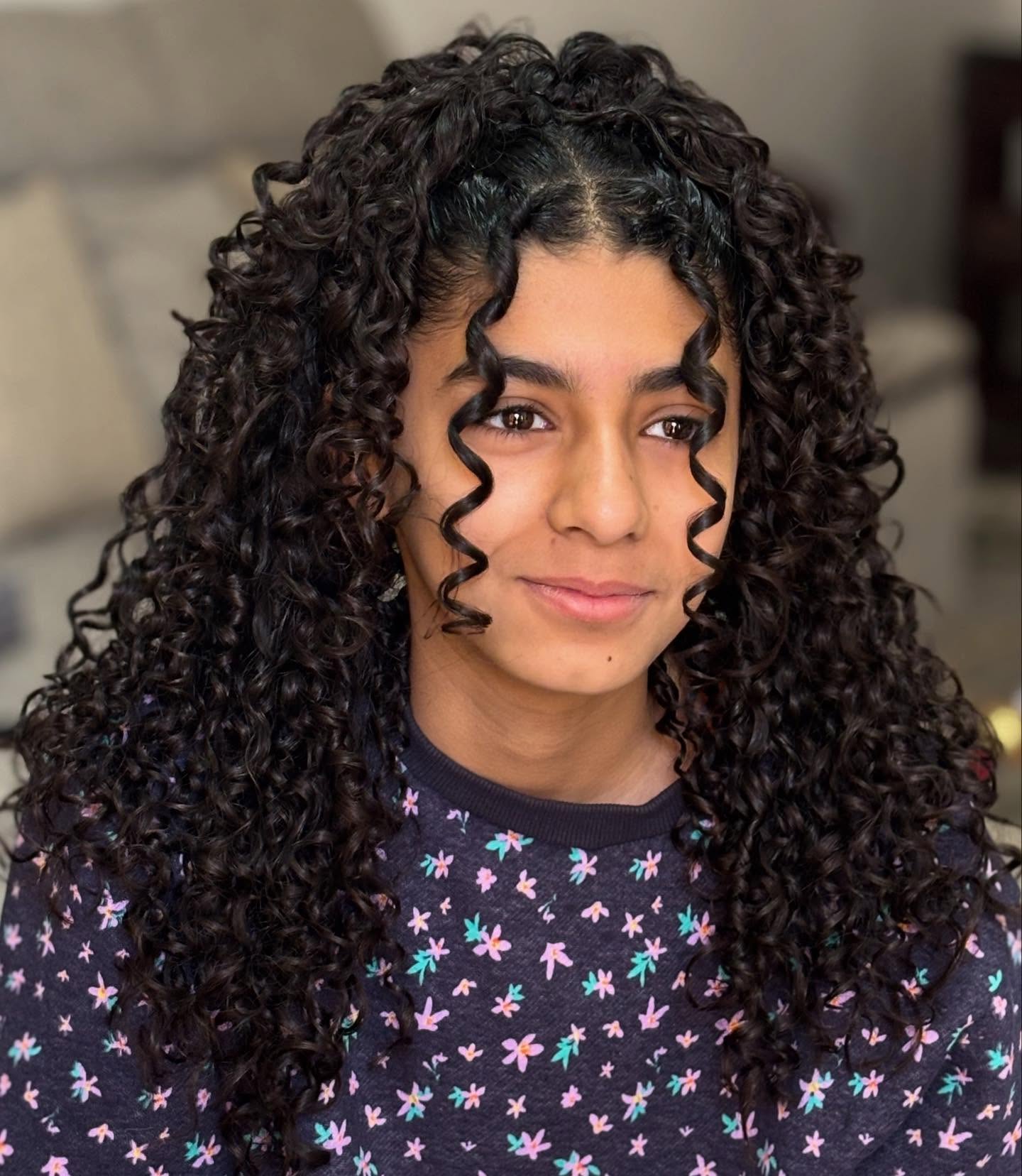 Textured Curly Frame with Defined Curls