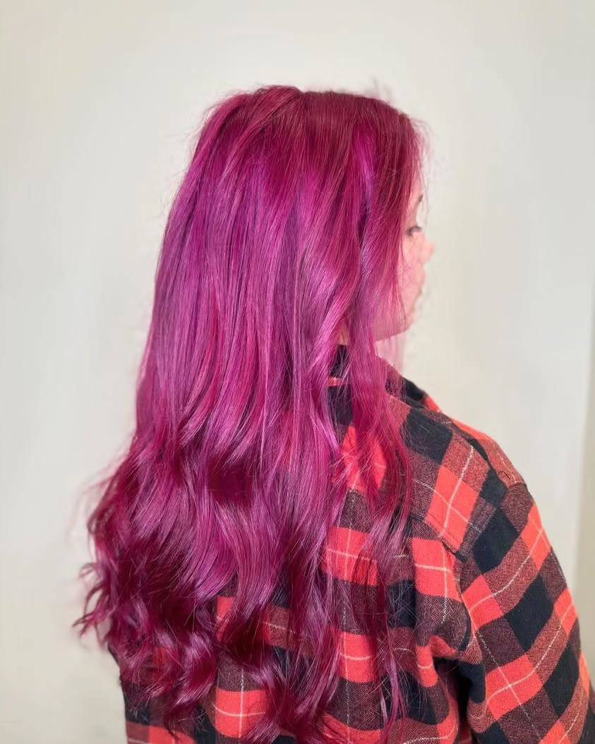Dynamic Dark Pink Cascading Waves