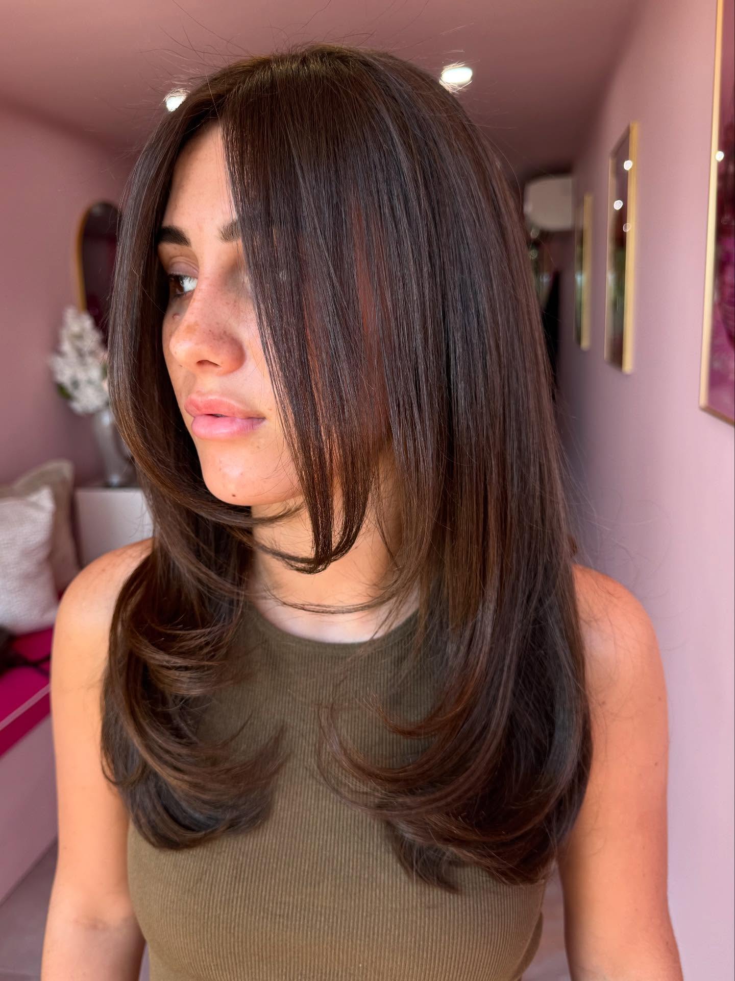 Sleek Layered Cut with Subtle Movement