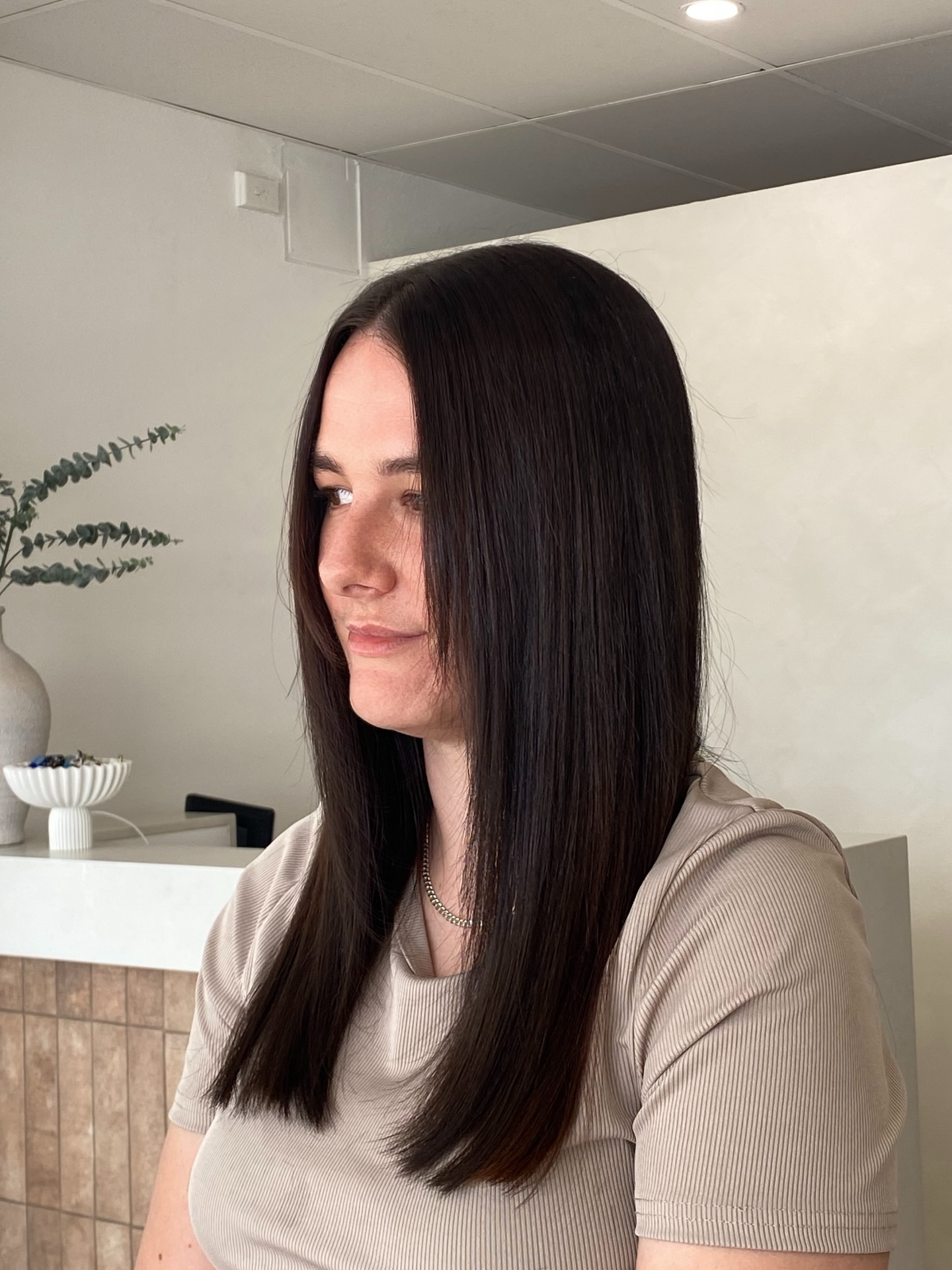 Sleek Long Layers with Subtle Texture