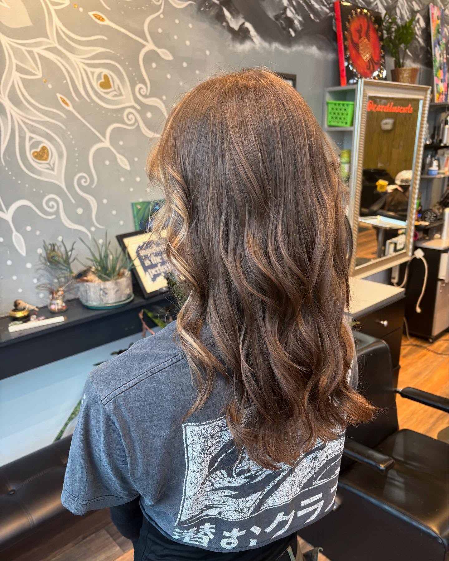 Stylish Long Layers with Natural Waves