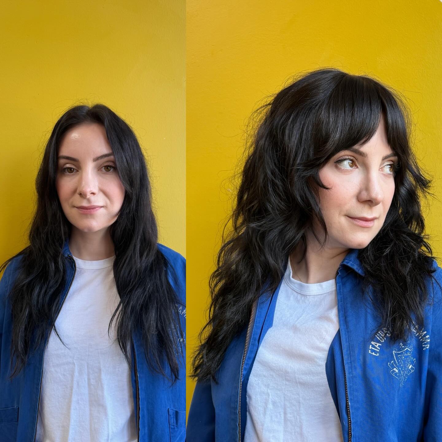 Textured Wolf Cut with Bold Bangs