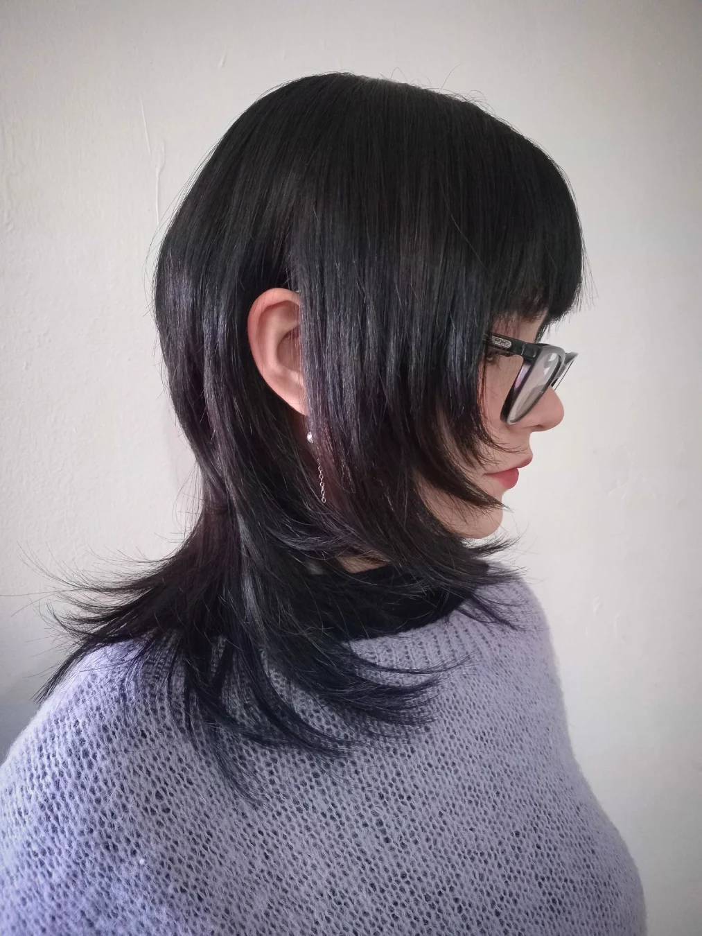 Trendy Wolf Cut with Subtle Layers and Soft Bangs