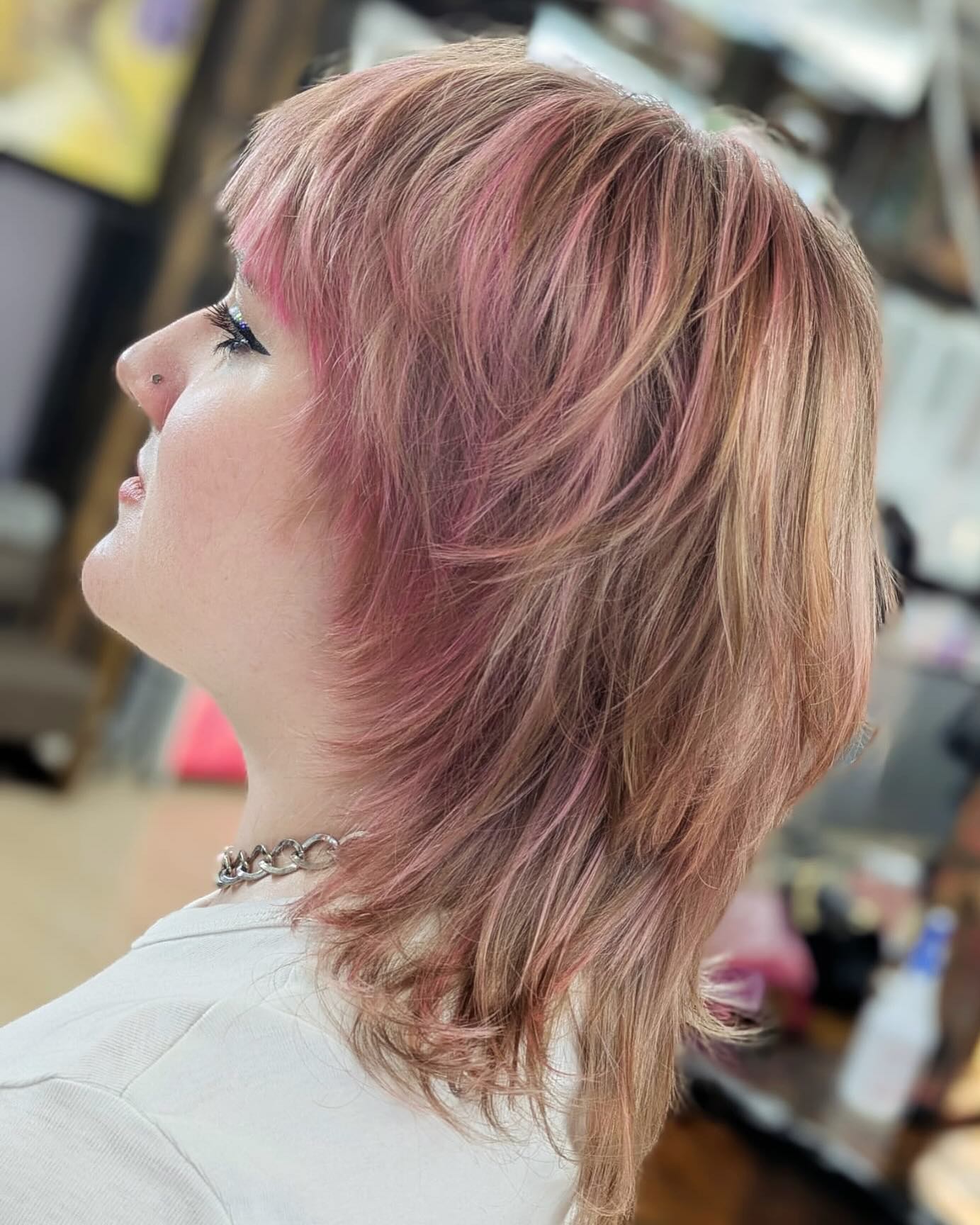 Playful Pastel Layered Shag with Subtle Texture