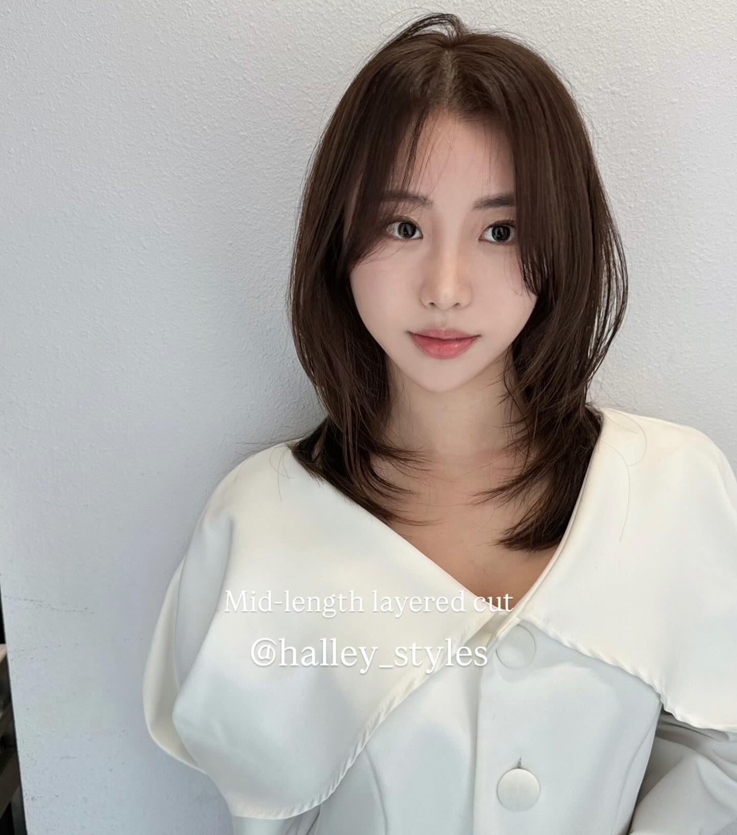 Softly Layered Mid-Length Cut with Face-Framing Layers
