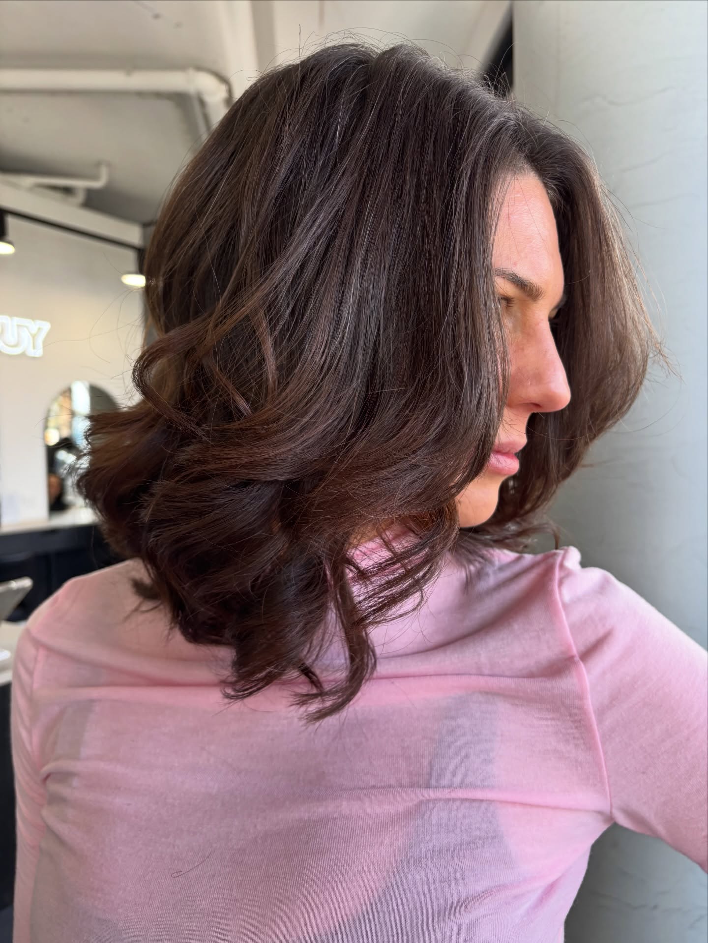 Textured Medium-Length Waves with Subtle Highlights