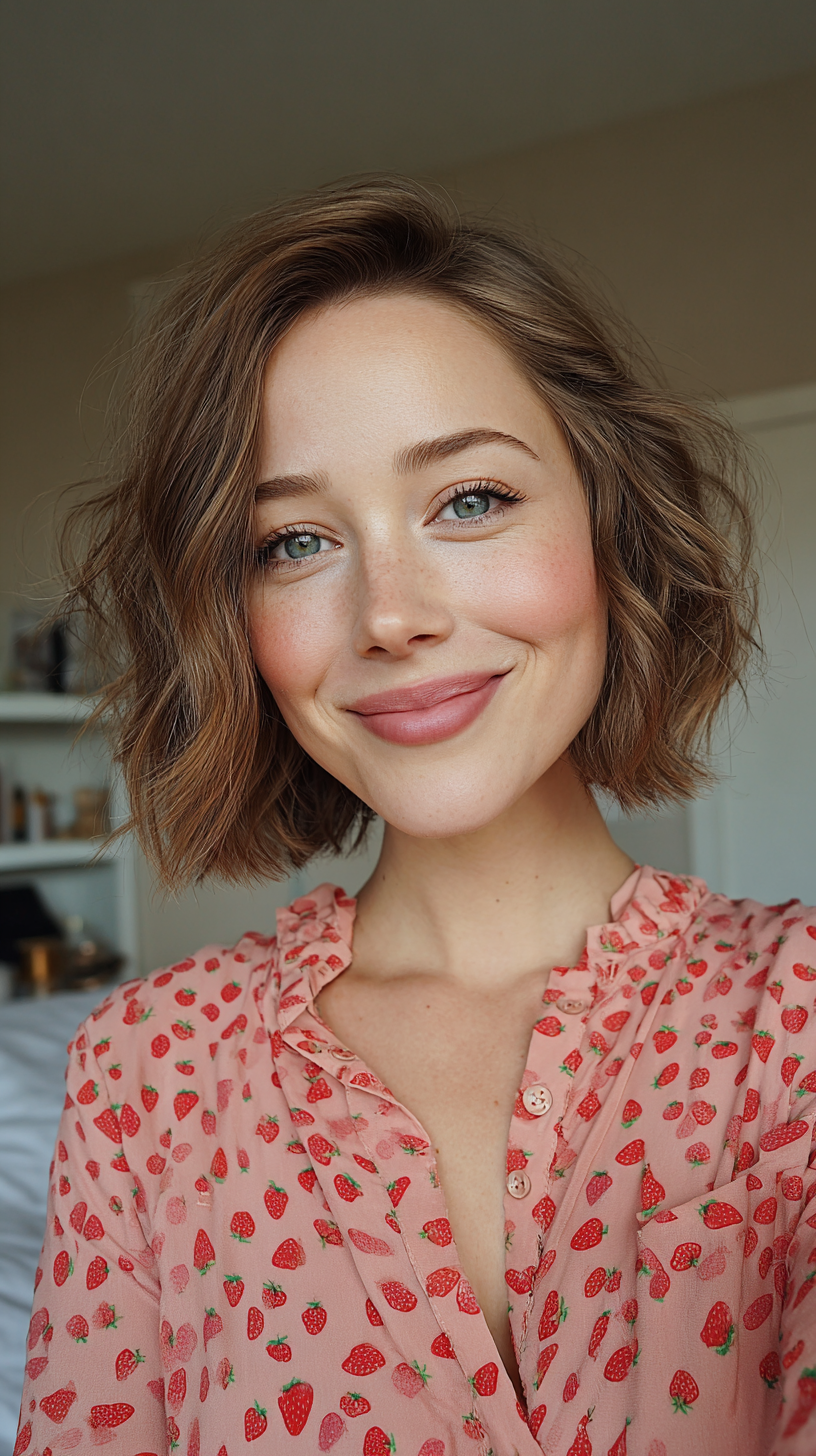 Charming Textured Bob with Soft Waves