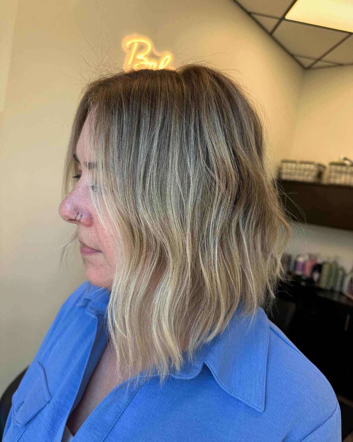 Chic Textured Bob with Gentle Waves