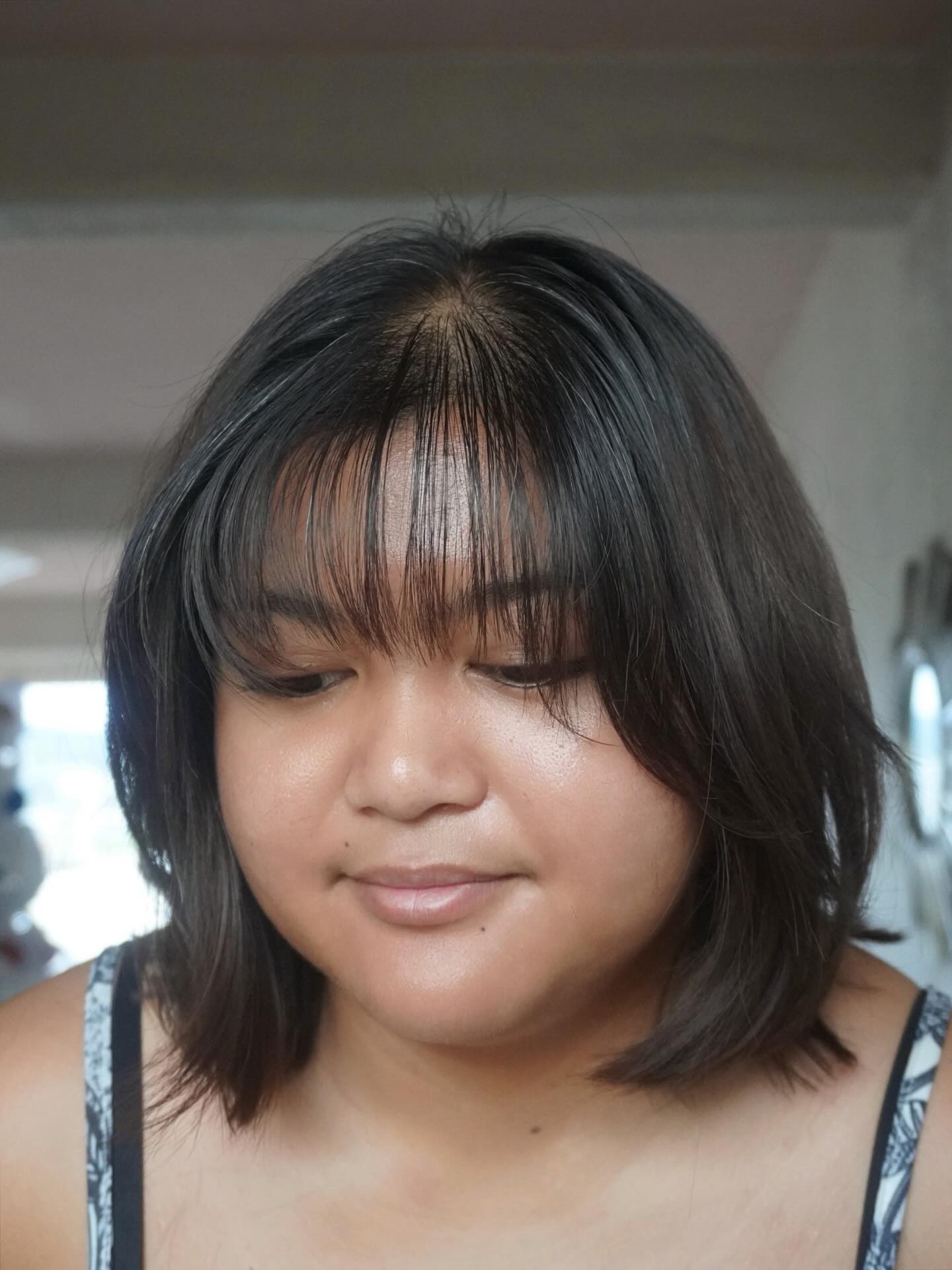 Chic Wispy Bangs with Textured Bob