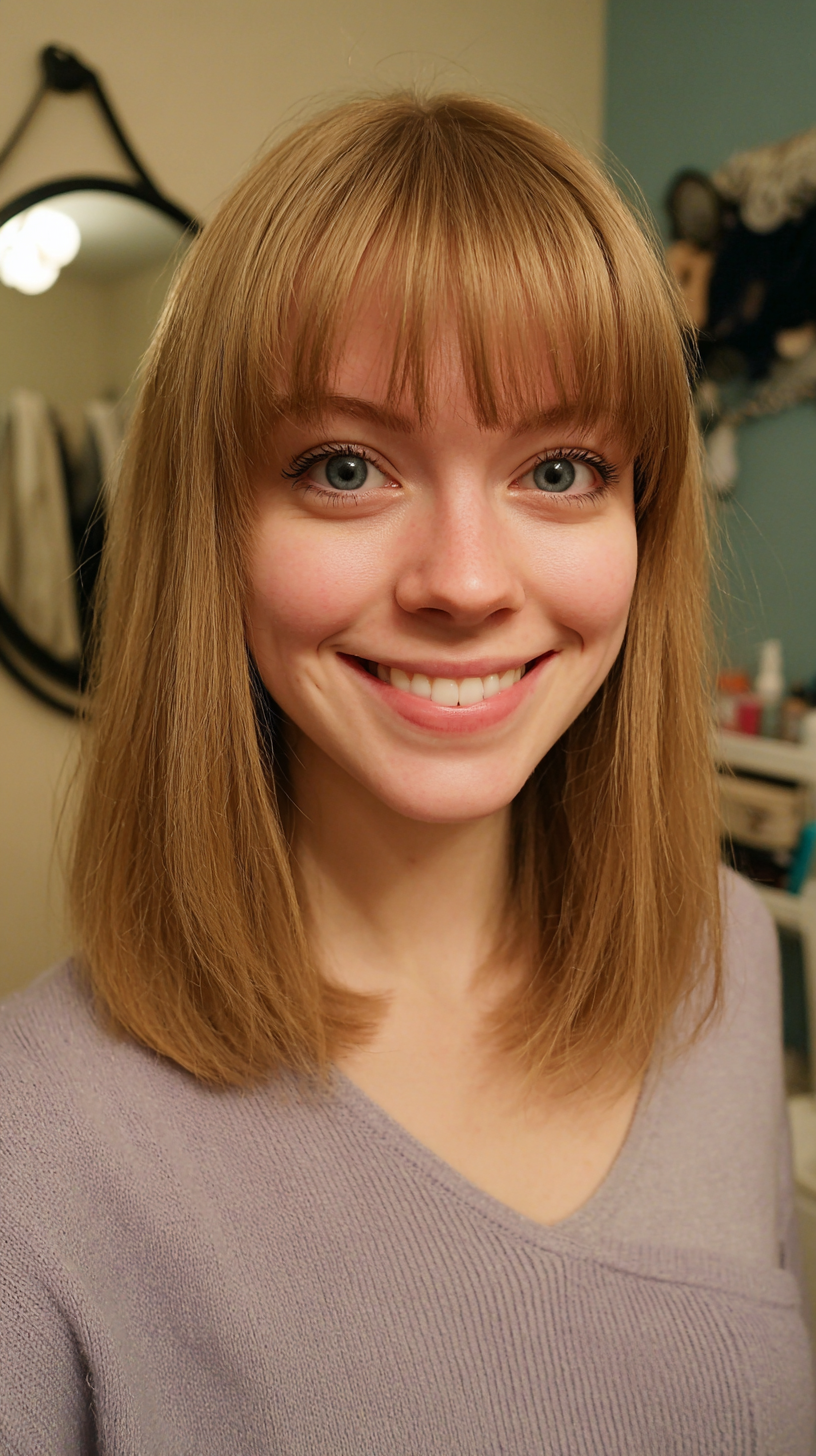 Classic Blunt Cut with Soft Bangs