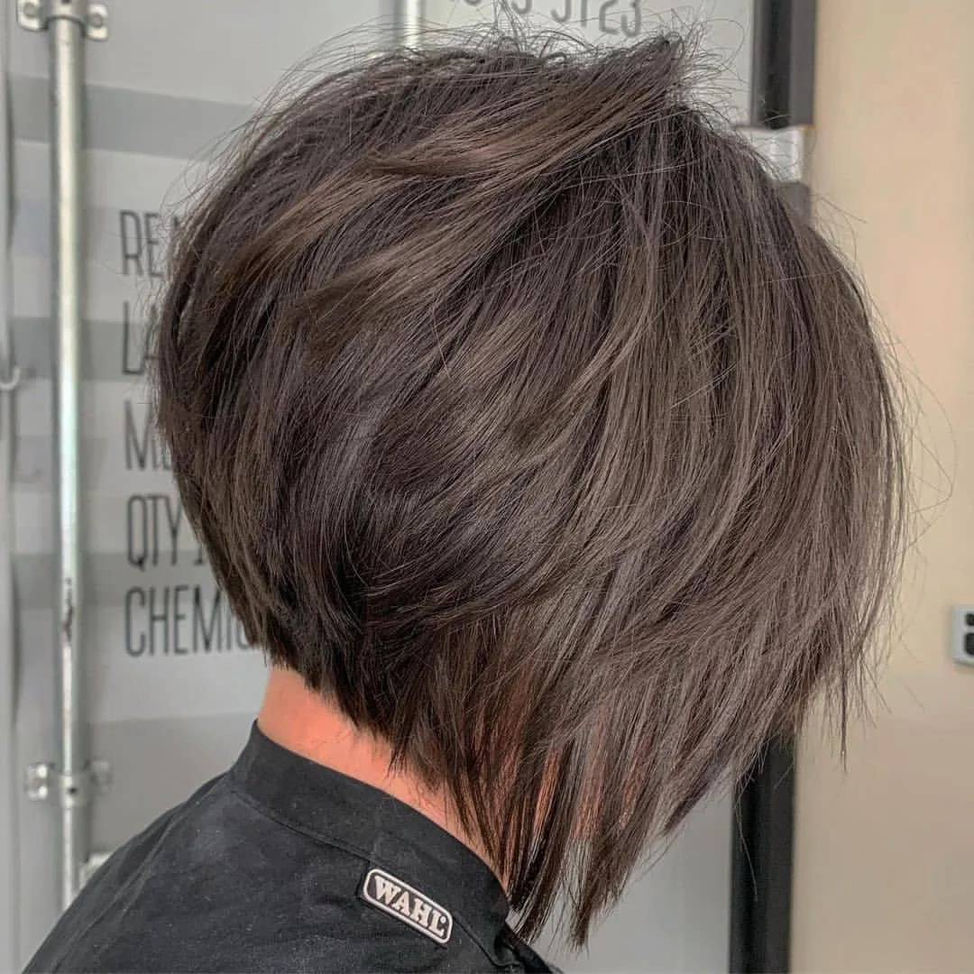 Dynamic Textured Bob with Sharp Angles