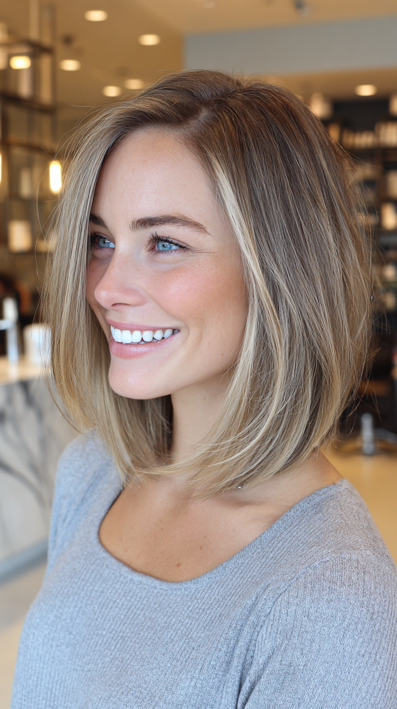 Effortlessly Chic Textured Lob with Soft Layers