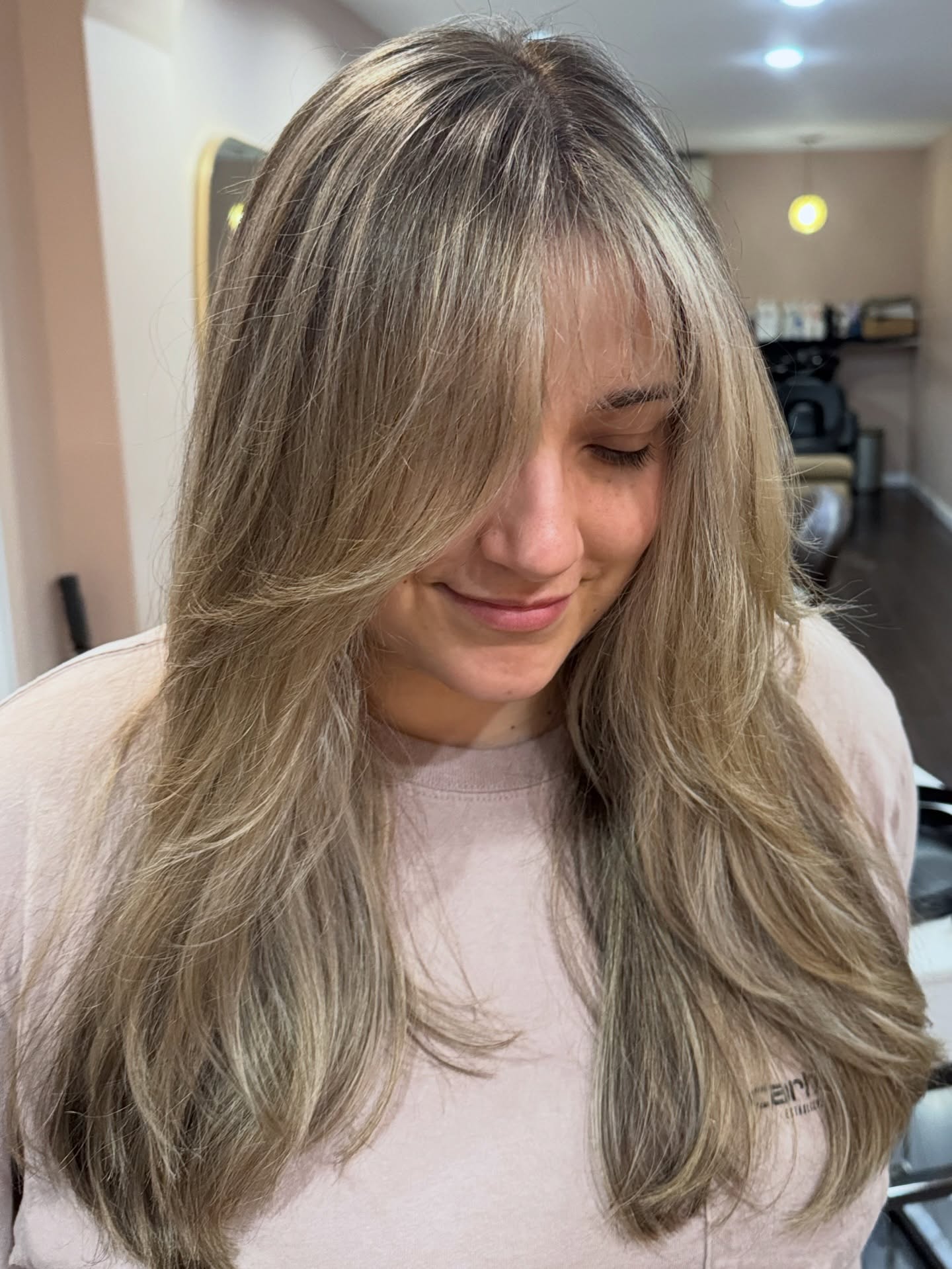 Elegant Long Cut with Wispy Bangs