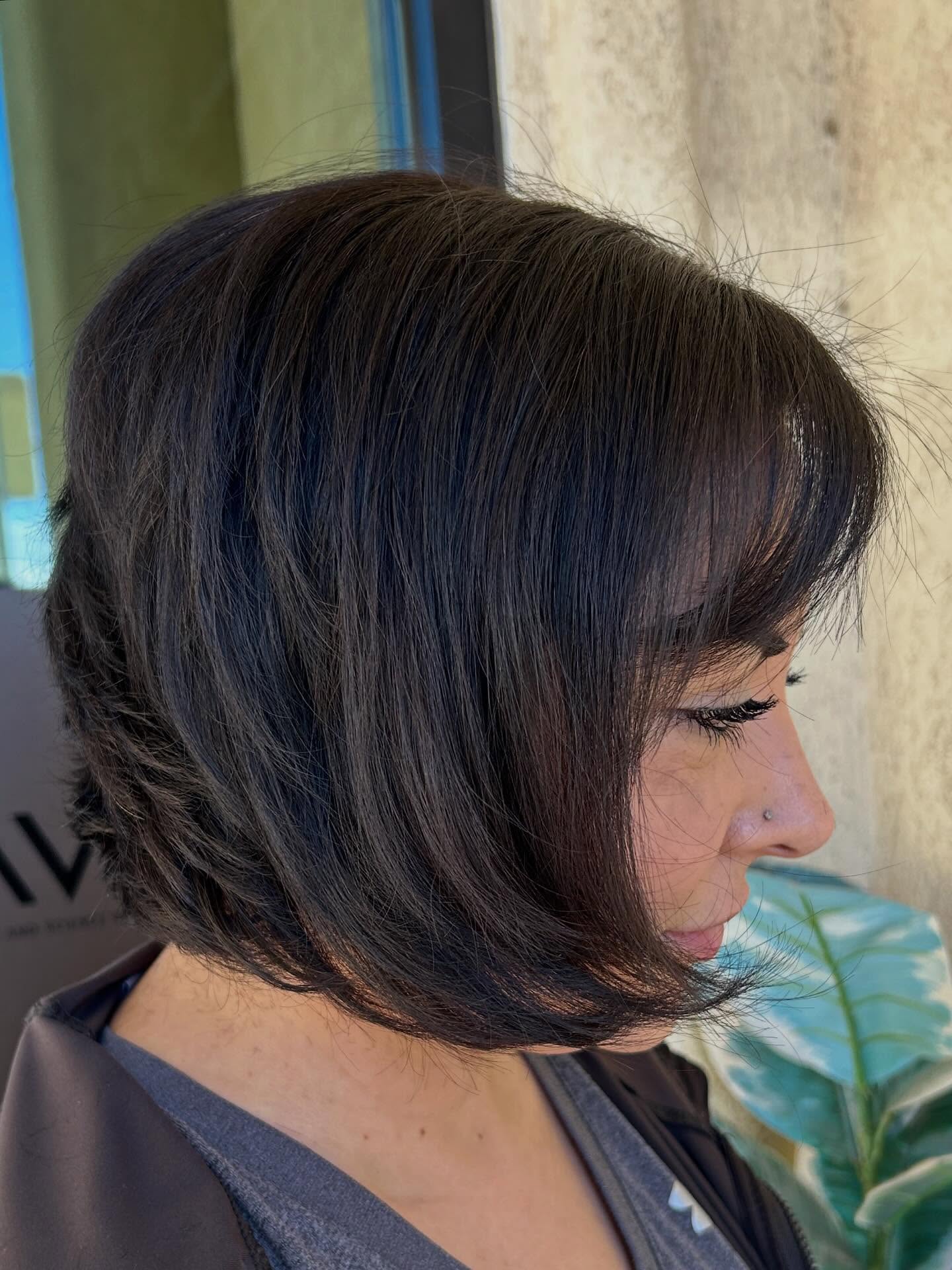 Chic Textured Bob with Soft Bangs